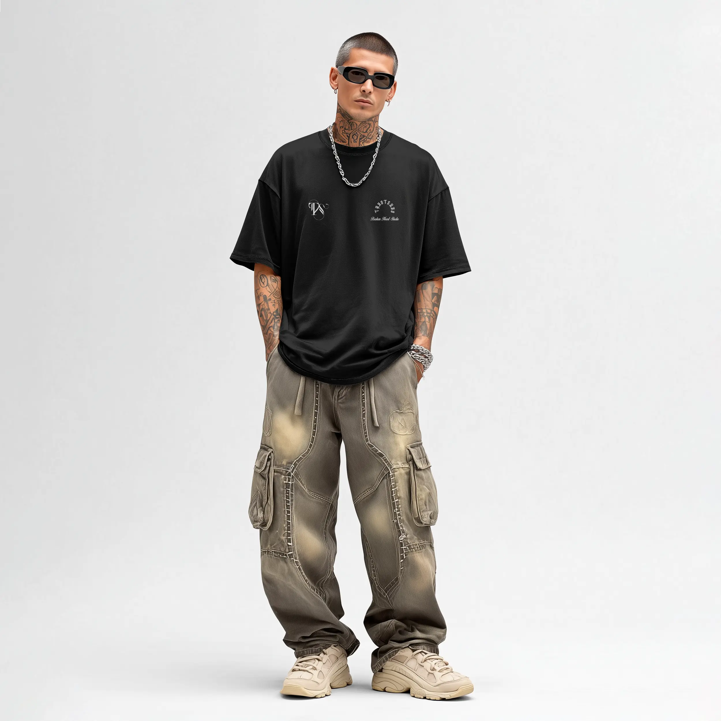 T-shirt oversize “Calligraphy” TAKOTSUBO Studio